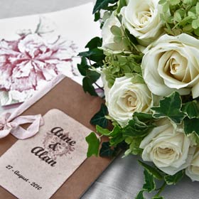bouquet da sposa bianco e verde