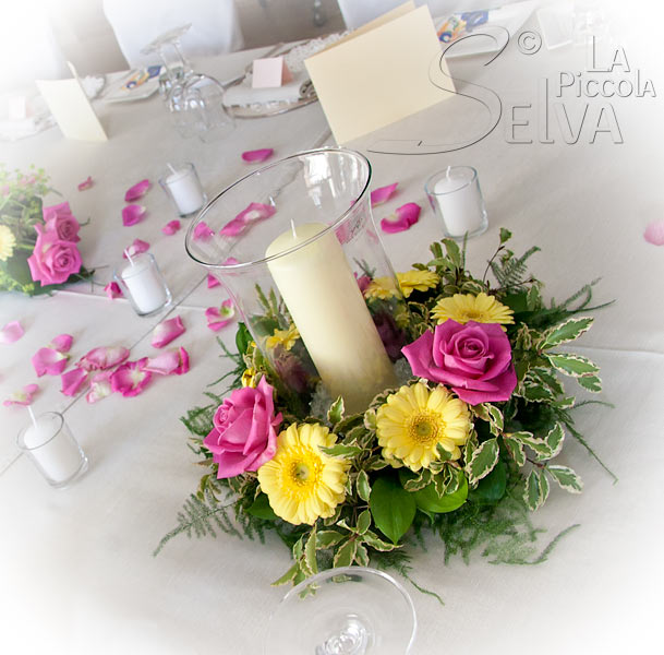centrotavola matrimonio con candele