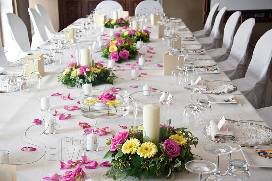 centrotavola matrimonio Hotel San Rocco Orta