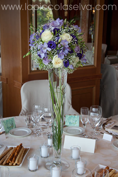 centrotavola matrimonio Hotel Dino Baveno lago Maggiore