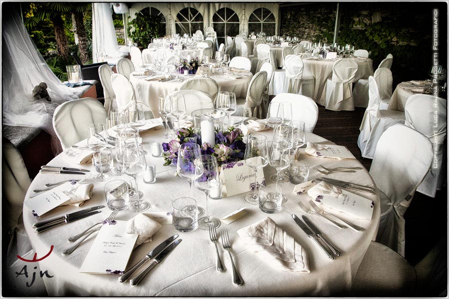 centrotavola matrimonio Villa Margherita lago Maggiore